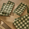 Neptune Accessories_Tabletop_Table linens default Cora Check Cotton Linen Napkins, Set of 4