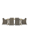 Neptune Seasonal_Garden_Outdoor dining and carver chairs default Harmondsworth 6 Seater Teak Garden Dining Table Set with Stanway Carver Chairs