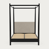 Wardley King Size Four Poster Bed, Warm Black