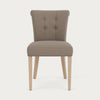 Neptune Upholstered Dining Chair Calverston Heavyweight Linen Dining Chair in Spelt with Vintage Oak Legs
