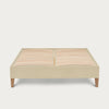Neptune Beds Francis Cotton Linen King Bed Base in Natural with Vintage Oak Legs