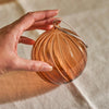 Neptune Christmas Decorations Avery Large Glass Bauble, Apricot - Set of 3