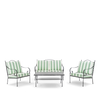 Neptune Seasonal_Garden_Outdoor sofas and relaxed chairs default Cheltenham 4 Seater Metal Garden Sofa Set with Granite Top Coffee Table, Green Stripe