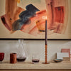 Neptune Candlesticks & Tealight Holders Tall Floella Candle Holder, Amber